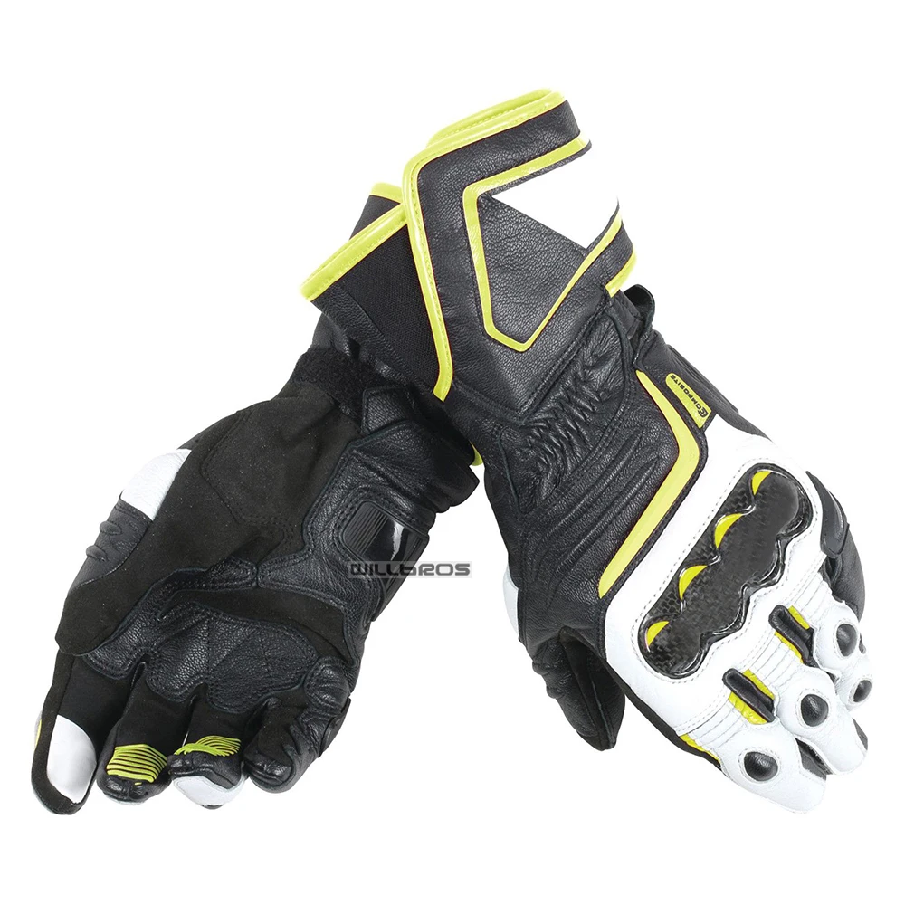 Dain Carbon D1 Motorbike Motocross Mountain Bicycle Rider Genuine Leather Gloves For Men