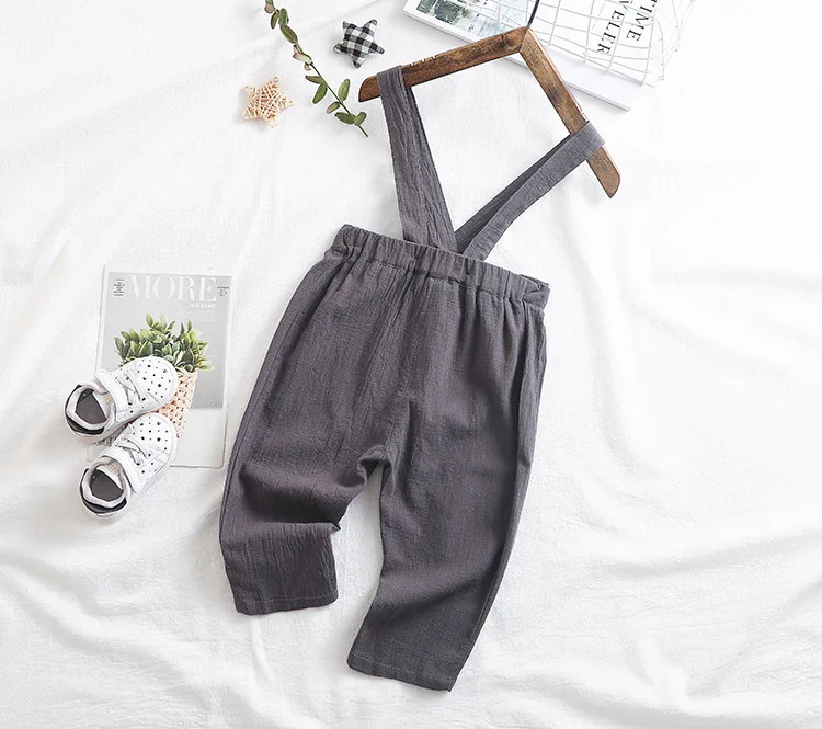 Korean-style Childrenswear Summer Suspender Pants Babies' Trousers 0-3-Year-Old Infant Anti-mosquito Suspender Pants Men An
