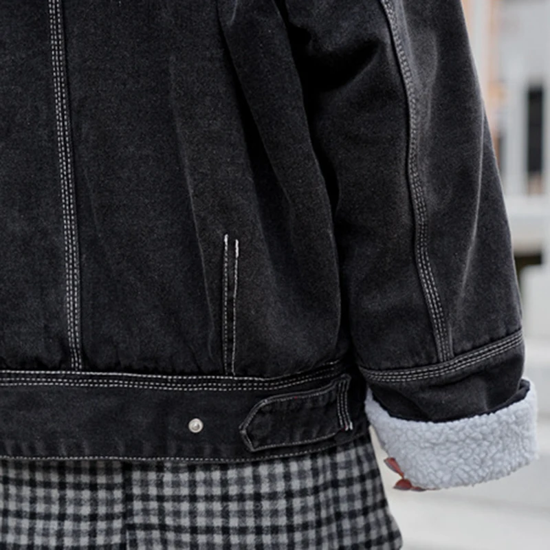 Winter Denim Jacket Coat Women New Korean Trendy Coat Wild Loose Casual Elegant Warm Lamb Wool Coat Party Gift High Quality