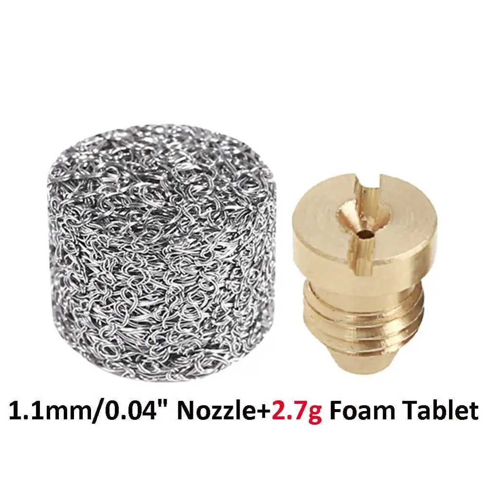 With Nozzle 1 шт. пузырьковый горшок высокого давления из нержавеющей стали пенная насадка фильтр Лэнс сетка таблетка для пеногенератора для автомойки пенные пистолеты - Цвет: With Nozzle