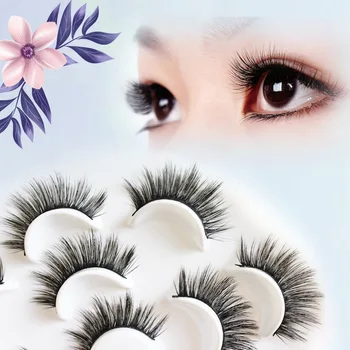 

7 Pairs 6D Mink Fur False Eyelashes Natural Thick Curling Stereo Densely False Eyelashes Extension Tools