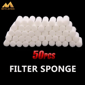 

High Pressure Hand Pump Filtering Cottons Air Refilling Filter Elements Dry Water Air Purify Replacement Kit White 50pcs/set