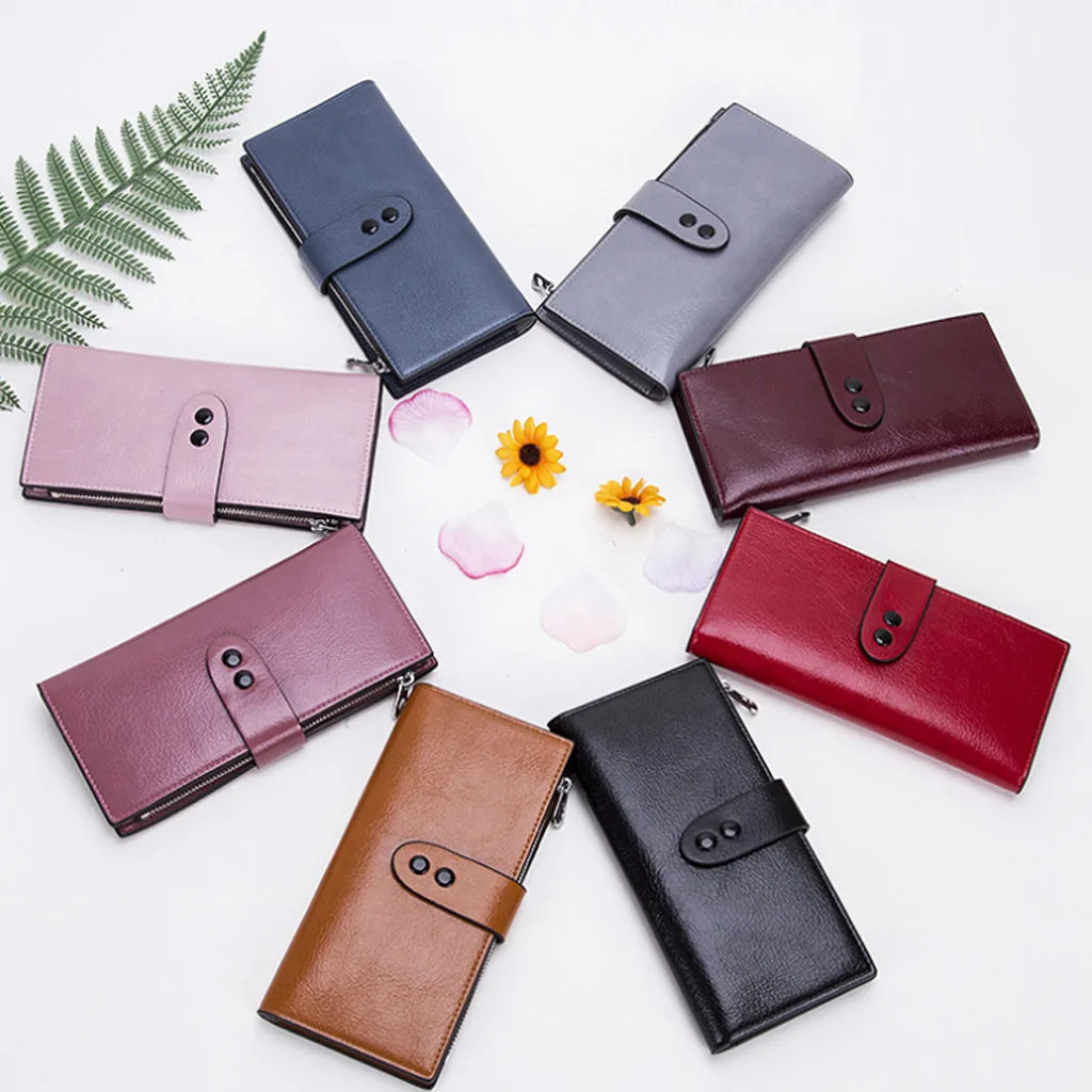 

2020 Wallet Women Wallets Women Clutch Bag Double Buckle Coin Purse Student Wallet Long Handbag Cartera De Mujer Cartera Mujer
