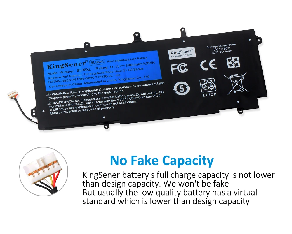 Kingsener Bl06xl Bl06042xl Bateria do Portátil para hp Elitebook 1040 g0 g1 g2 Hstnn-db5d Hstnn-ib5d Hstnn-w02c 722297001 722236171 - Imagem 3