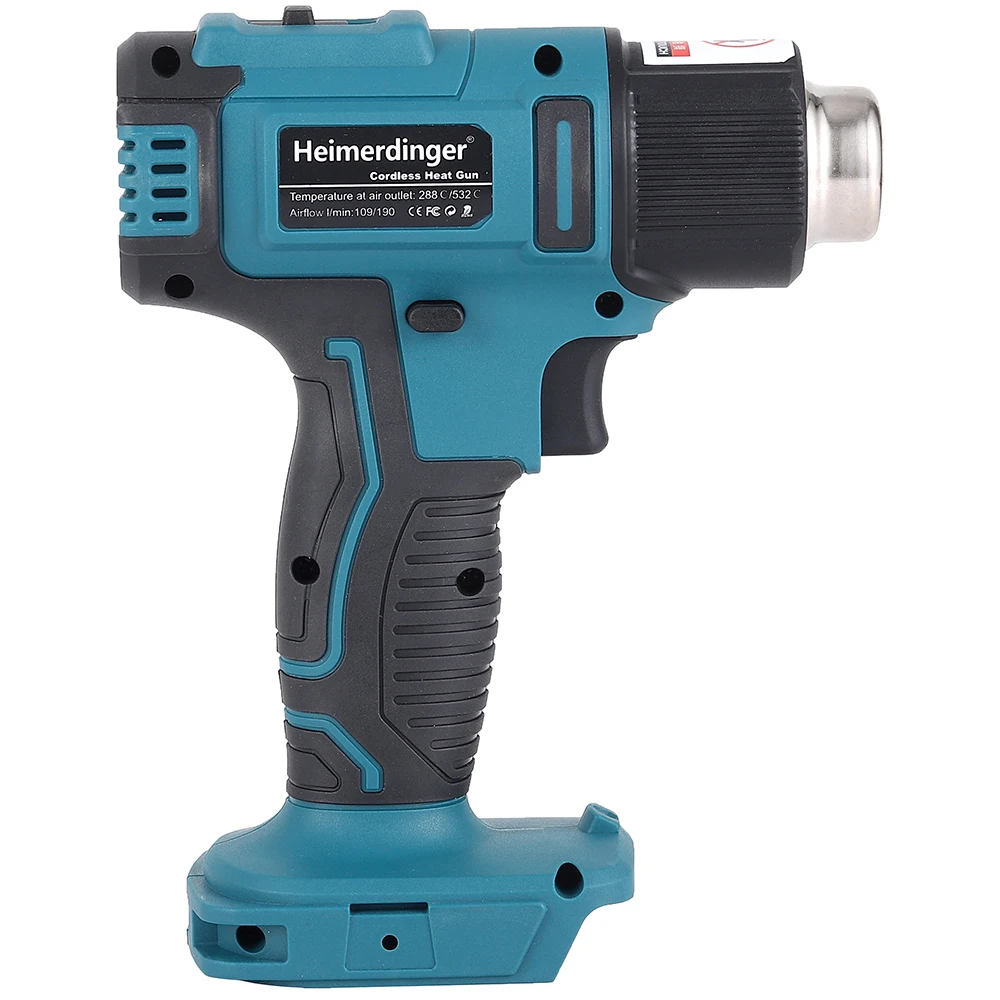 18V Cordless Heat Gun Shrink Wrapping Tool Hot Air Gun Air Dryer Soldering Thermal Blower compatible BL1830 1840 1850 1860 5
