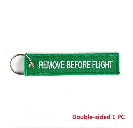 9 Remove Before Flight автомобильные брелки, Berloques в Красной вышивкой Выделите брелоков цепи ювелирные изделия авиации подарки Chaveiro Masculino - Цвет: 9