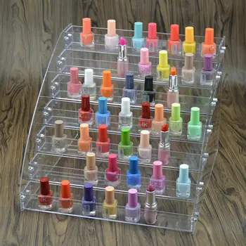 

Acrylic Nail Polish Display Stand 4-5-6-7 Layer Multi-Layer Plastic Transparent Frame Lipstick Display Cosmetics