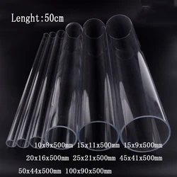 1pcs Acrylic Pipe High Transparent Glass Tube Length 48~50cm Fish Tank Aquarium Garden irrigation Pipe Fittings