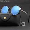 TUZENGYONG Fashion Polarized Steampunk Sunglasses Men/Women Round Metal Carving Vintage Sun Glasses Gothic UV400 Sunglass ► Photo 3/6