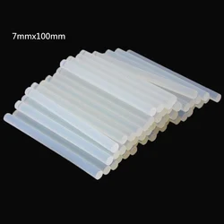Barra de pegamento de fusión en caliente para pistola de calor, Kit de herramientas de reparación de pegamento de alta viscosidad, transparente para mano, bricolaje, 10/20 piezas, 7mm x 100mm