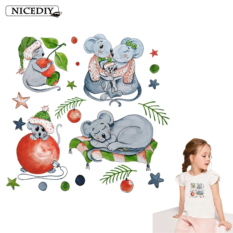 Аксессуары Nicediy сделай сам Переводные патчи с утюгом Мультяшные крысы нашивки