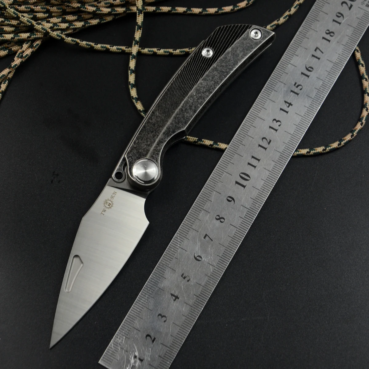 TwoSun M390 нож скольжения шарнир карманный складной нож без замка TS164 титановая ручка для коллекции подарков охота на открытом воздухе Рыбалка