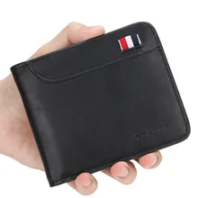 Короткий Мужской кошелек из искусственной кожи, черный держатель для кредитных карт, кофейные повседневные маленькие кошельки для мужчин, сумка для денег, брендовый кошелек