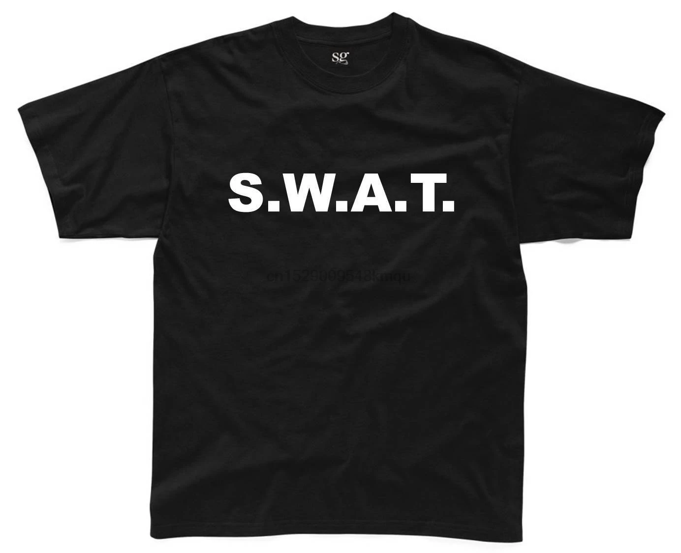 SWAT Mens T-Shirt S-3XL Black Funny Printed Fancy Dress Costume Joke Top Police Comfortable t shirtCasual Short Sleeve TEE | Мужская