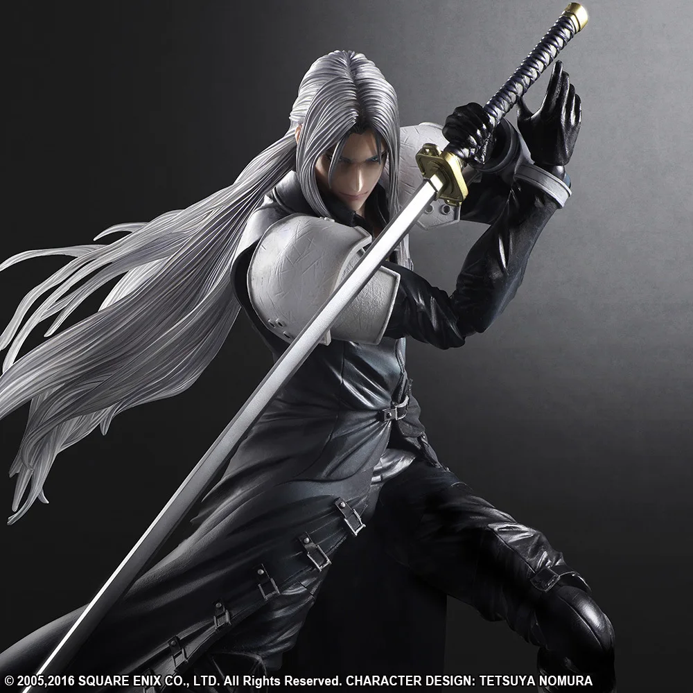Play Arts Final Fantasy 7 Sephiroth ПВХ фигурка Коллекционная модель игрушки 25 см