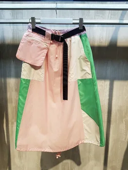 

Women Skirt Spring / Summer 2020 Skirt Women's Patchwork Mid-length Pocket A-line Mini Skirt