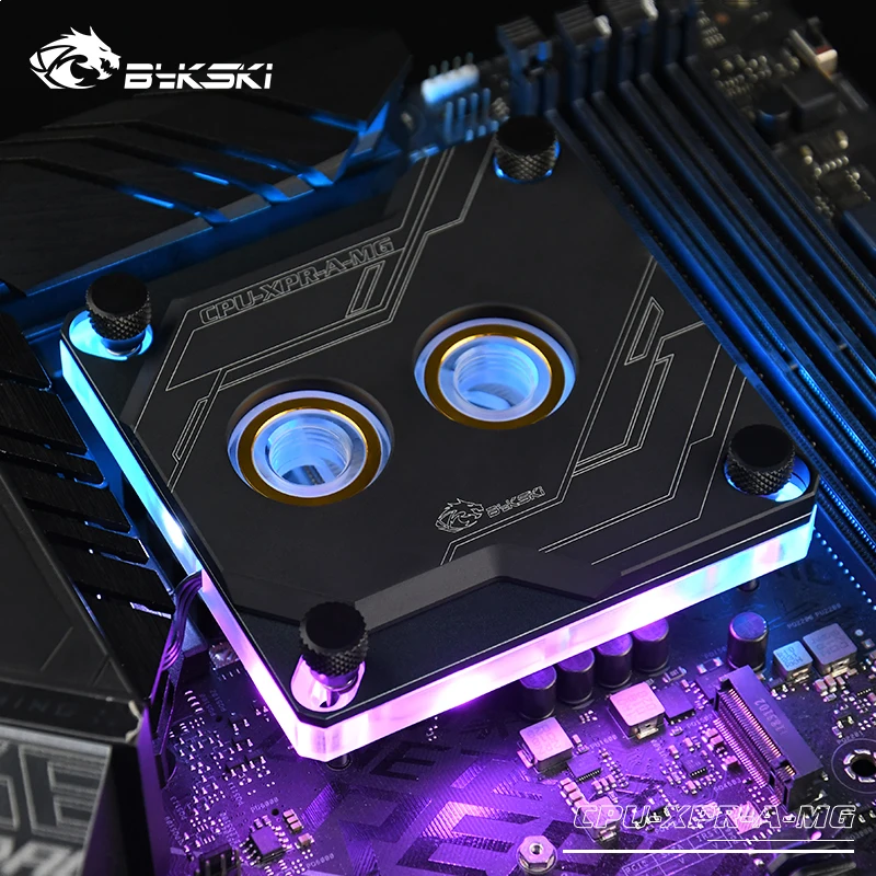 Bykski Процессор воды блок использовать для INTEL LGA1366/1156/1155/1151/1150/2011/2066 RGB светильник Поддержка 5V 3PIN GND заголовок к материнской плате