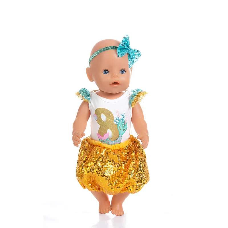 3 шт. в 1, прекрасные костюмы для 17 дюймов ZAPF Born Doll 43 см Одежда для куклы-младенца и аксессуары