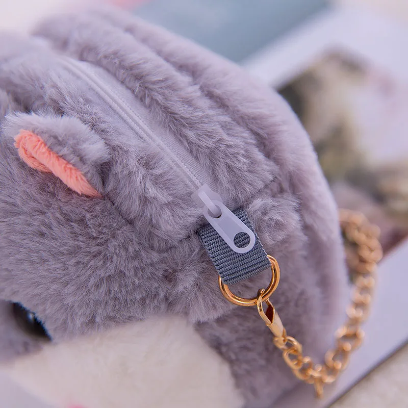 Милый плюшевый рюкзак в виде хомяка Kawaii, рюкзак с мышкой, мягкие животные, игрушка для детей, сумка через плечо, подарок, детская игрушка для маленькой девочки
