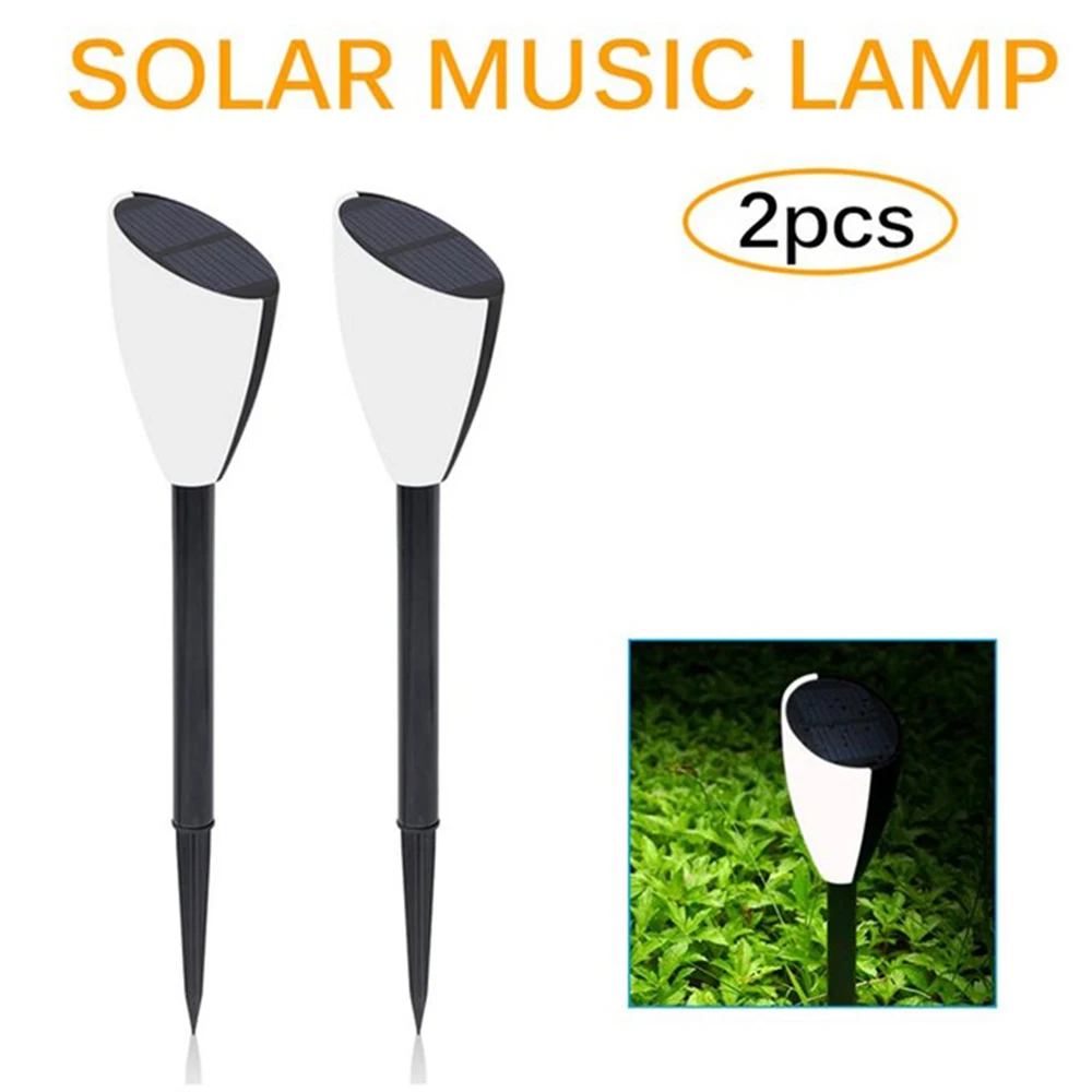 

2Pcs solar charging Music LED Light Path Lighting Weatherproof Landscape Lights Lawn Lights Garden Decoration Path Lights