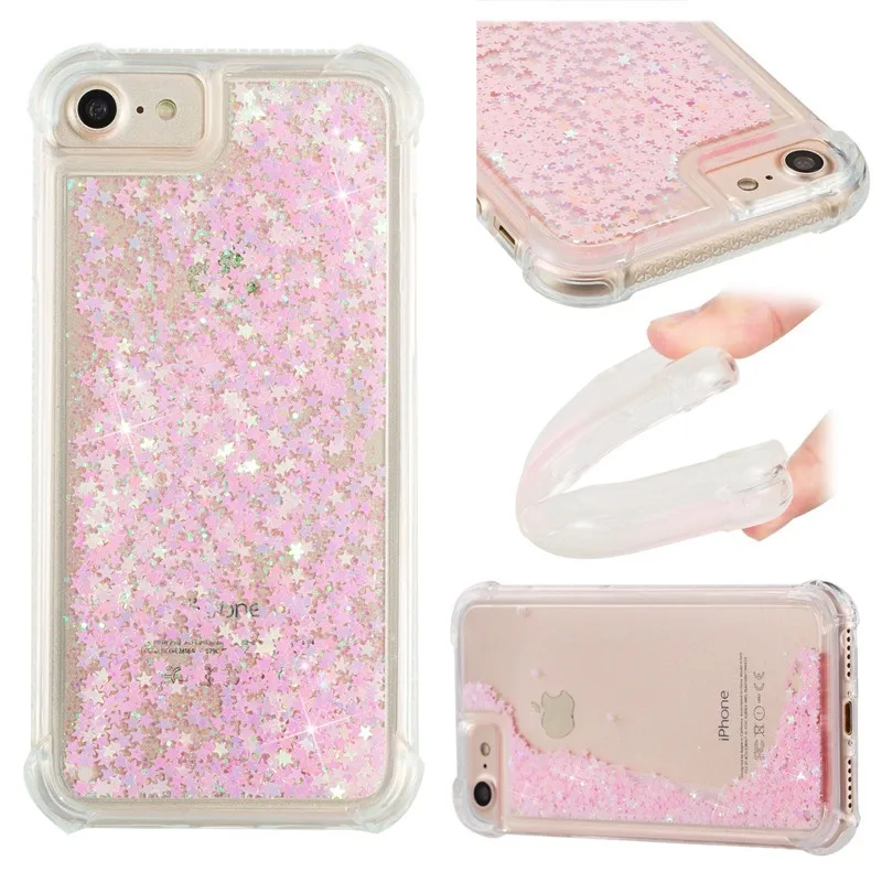 Новый Блестящий блестящий чехол с блестками для iphone 11Pro 11Max X XR XS MAX 8 7 6 S прозрачный