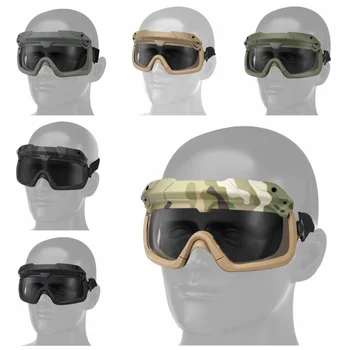 

Tactical Airsoft Hunting Goggles Motorcycle Windproof Wargame Goggles Helmet Eyewear Paintball Eye Protection Tactical Sunglasse
