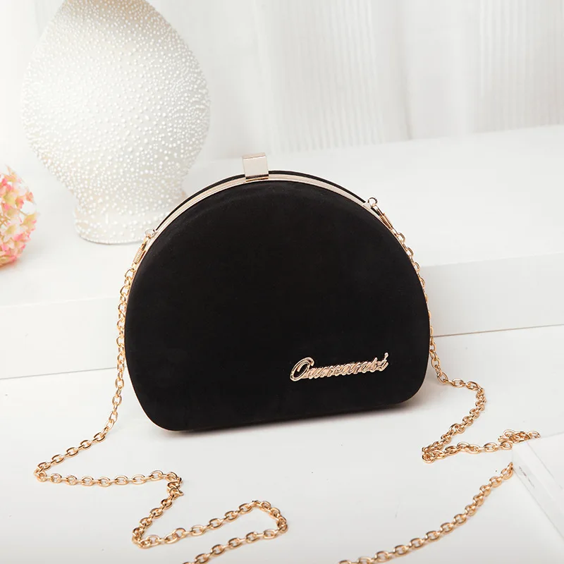 

2016 Korean-style New Style Half-moon Evening Bag Autumn And Winter Fashion Elegant WOMEN'S Bag Ladies' Versatile Chain Bag