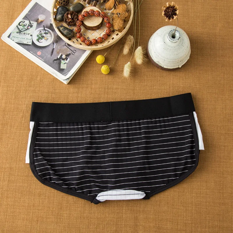 PUIMENTIUA Shorts Mens Brief Underwear 2020 New Cotton Pacthwork Underpants Sexy Briefs Shorts Men Underwear Plus Size M-XL