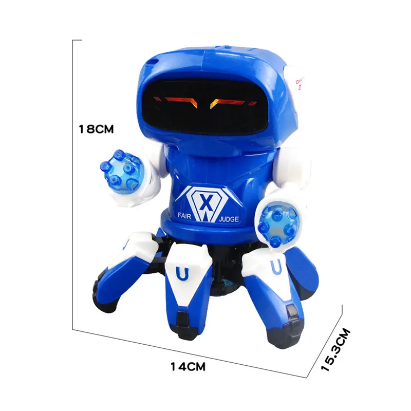 Smart Dancing Robot Electronic Walking Toys With Musical& LED Lighting Octopus Robot for kids Intelligent Cool Birthday Gift