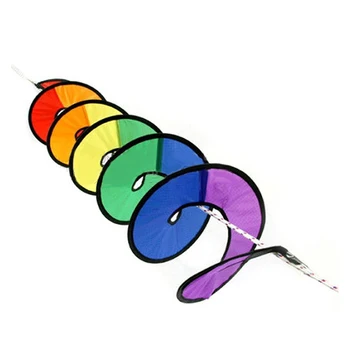 

New Spiral Rainbow Wind Spinner Tent Garden Outdoor Lawn Decoration Colorful