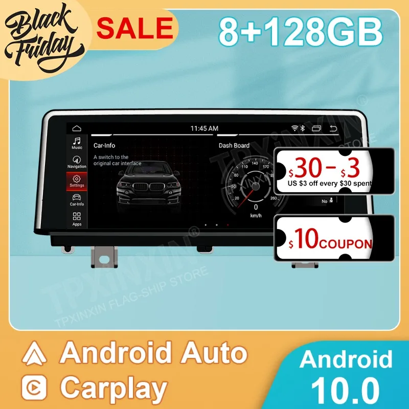 

Android 10.0 8G+128GB For BMW 3er F30 F80 4er F32 2017 Car GPS Navigation Carplay Auto Radio Stereo Multimedia Player Head Unit