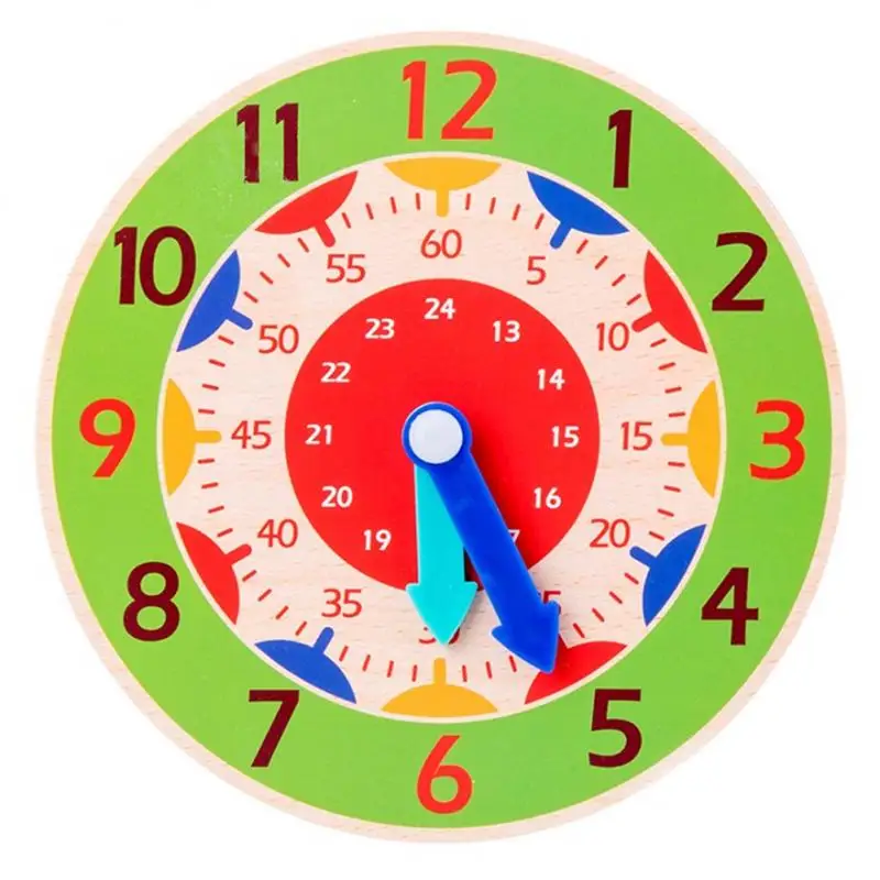 Tanie Dzieci Montessori drewniany zegar zabawka czas cyfrowy godzina minuta drugie poznanie przedszkole