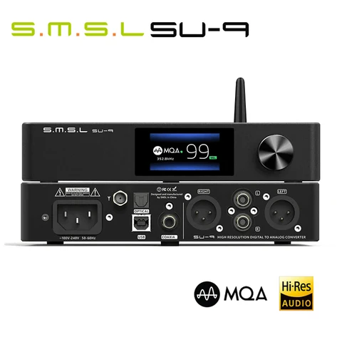 SMSL SU9 DAC MQA Full Decoder Bluetooth 5.0 ES9038Pro DAC DSD512 PCM768kHz/32Bit USB Balanced Decoder SMSL SU-9 SU-9n SU9N