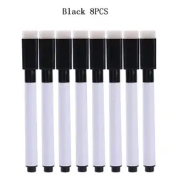 Vibrant Erasable Magnetic Marker (Black 8PCS)