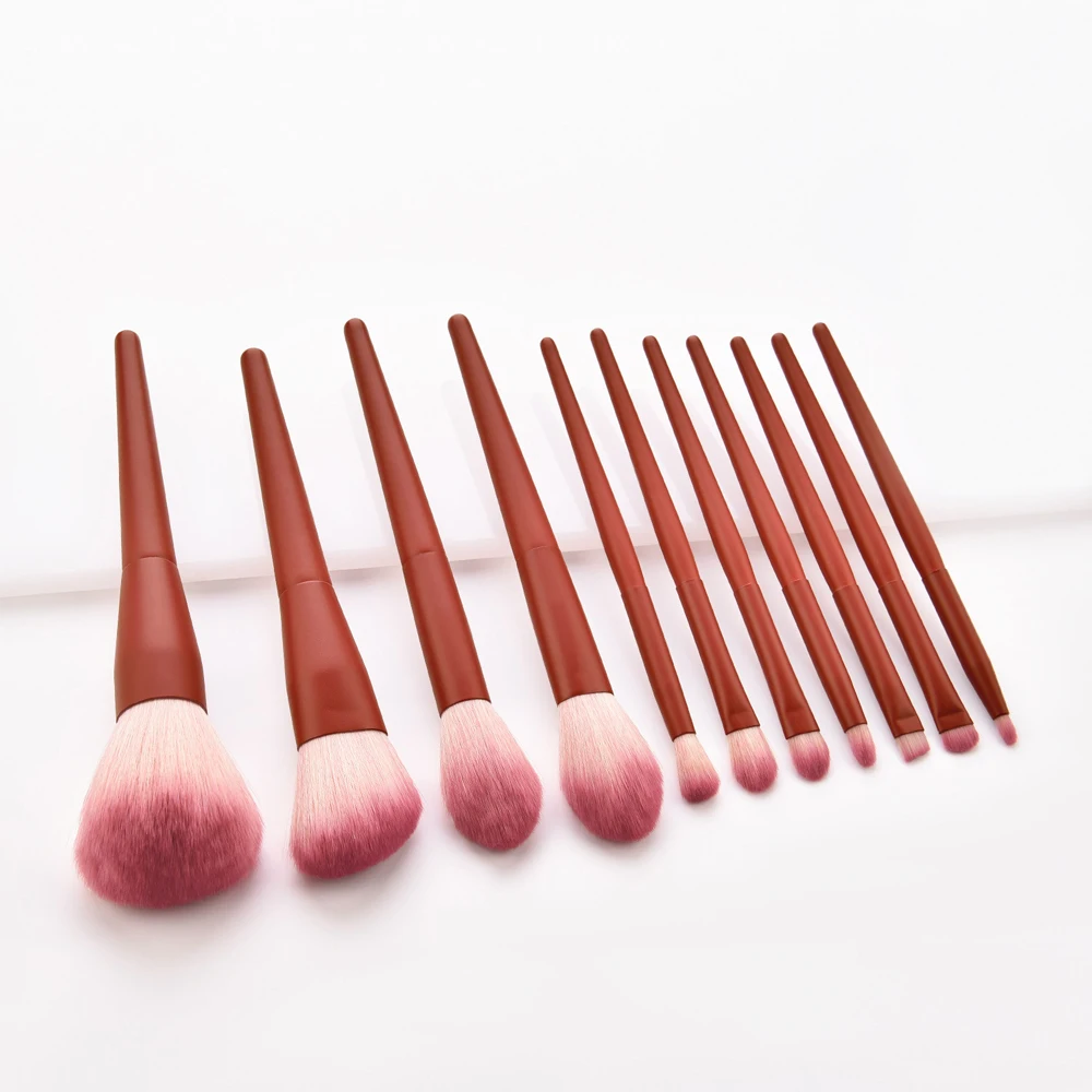 GUJHUI 12pcs/set Makeup Brushes Beauty Cosmetic Tool Dark green Foundation Brush Blending Eyeshadow Brush Make up brushes Set