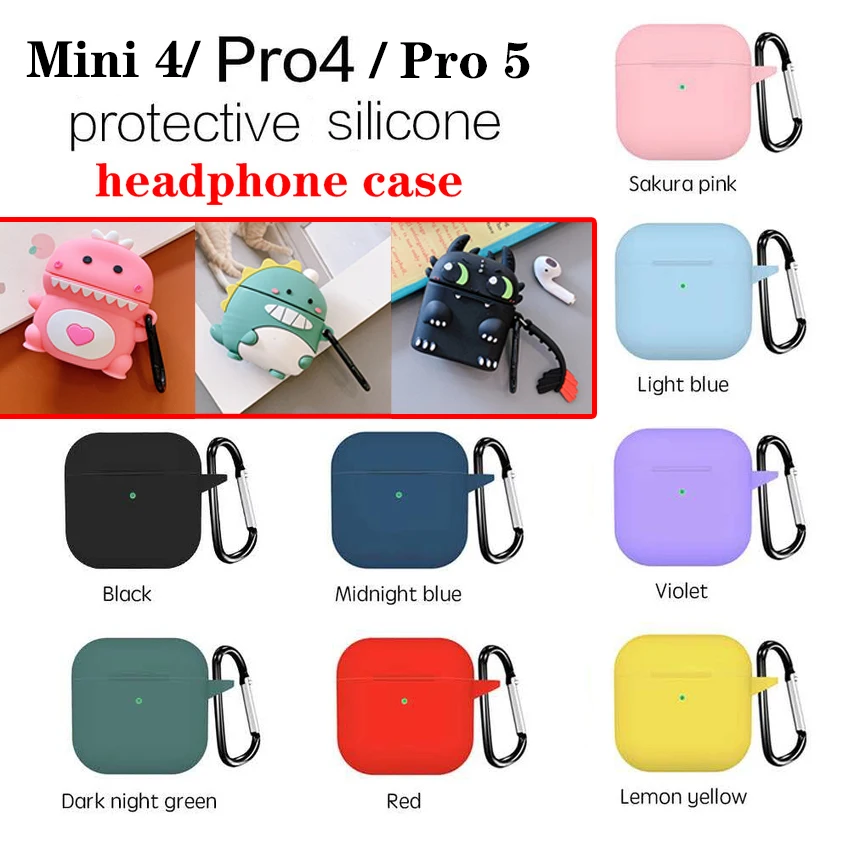 Купить дешево Fundas для AirPods Pro 4 чехол Pro 5 mini 4 милый мультяшный  силиконовый чехол для наушников Airpodding Pro 4 защитный чехол для  наушников|Аксессуары для наушников| | АлиЭкспресс