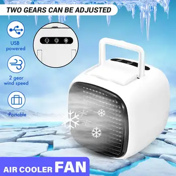 

Mini Portable Air Conditioner Air Cooler Fans Humidifiers USB Air Cooler Table mini Fan For Office Home Car Refrigerating Device