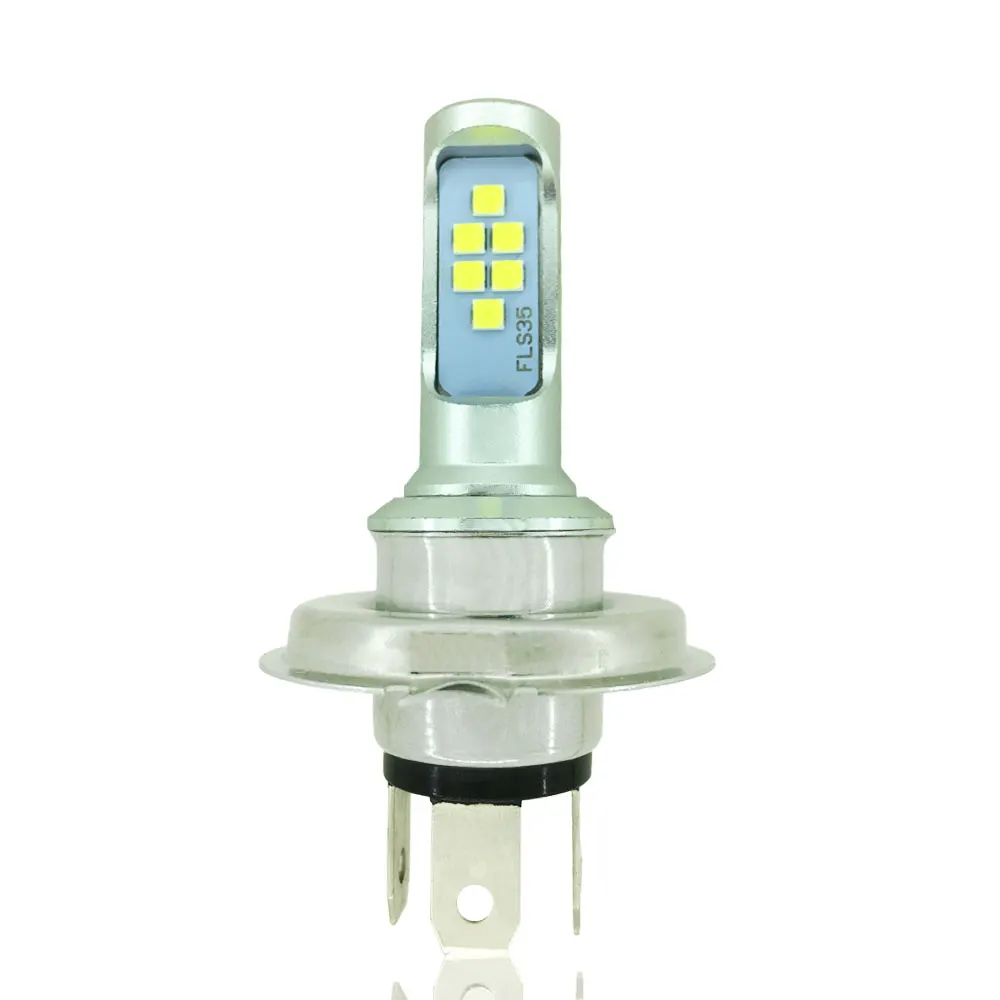 

1 шт. H4 H6 светодиодные мотоциклетные фары BA20D P15D светодиодный лампы Canbus Противотуманные фары DRL лампа 12SMD 1200 лм Высокий/Низкий скутер