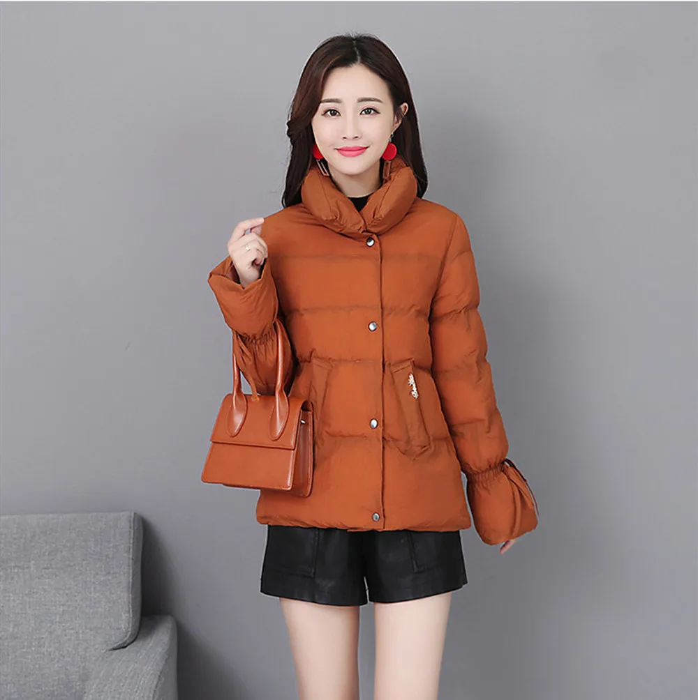 

New Winter High Collar Parkas Jacket Women Thick Down Cotton Jackets Female Windproof Warm Coat Plus Size Tops 2019
