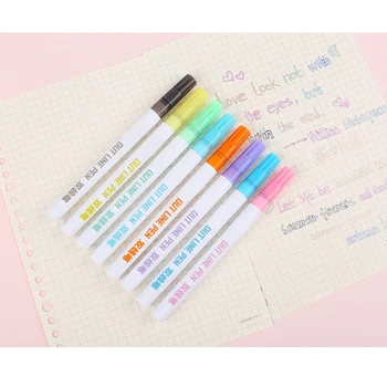 

Drawing Double Line Outline Pen Highlighter Marker 8/12 Colors Art Pen For DIY Art Crafts Coloring Painting Sketching KQ