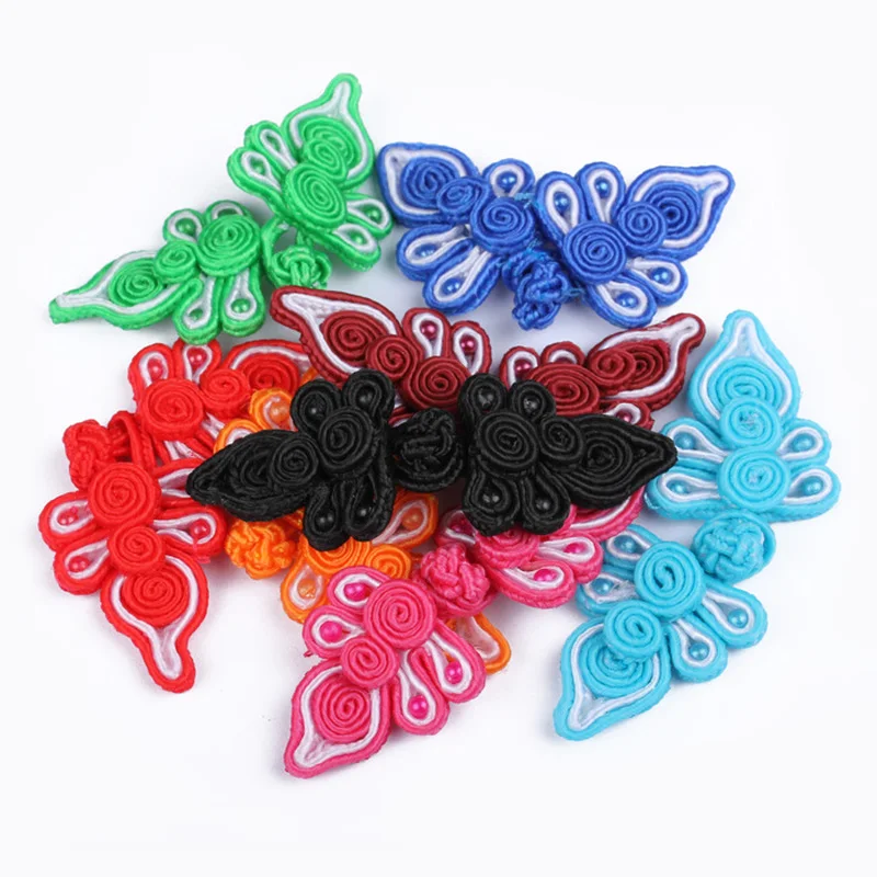 5 пар ручная работа китайская лягушка застежка-узел пуговицы для Cheongsam Tang костюм