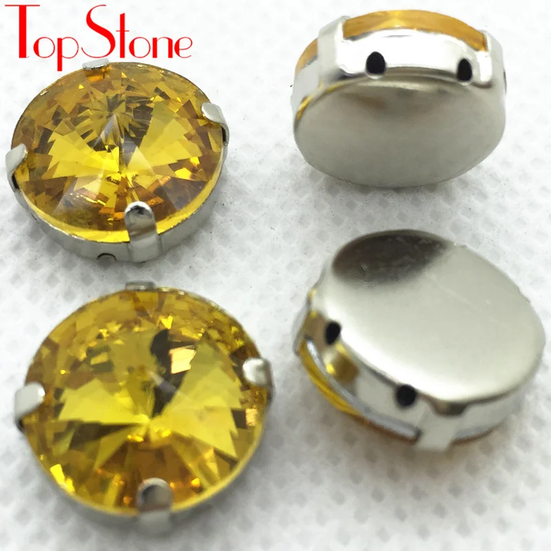 TopStone Rivoli Хрустальное стекло пришивные стразы с когтями разноцветные 6 ~ 18 мм