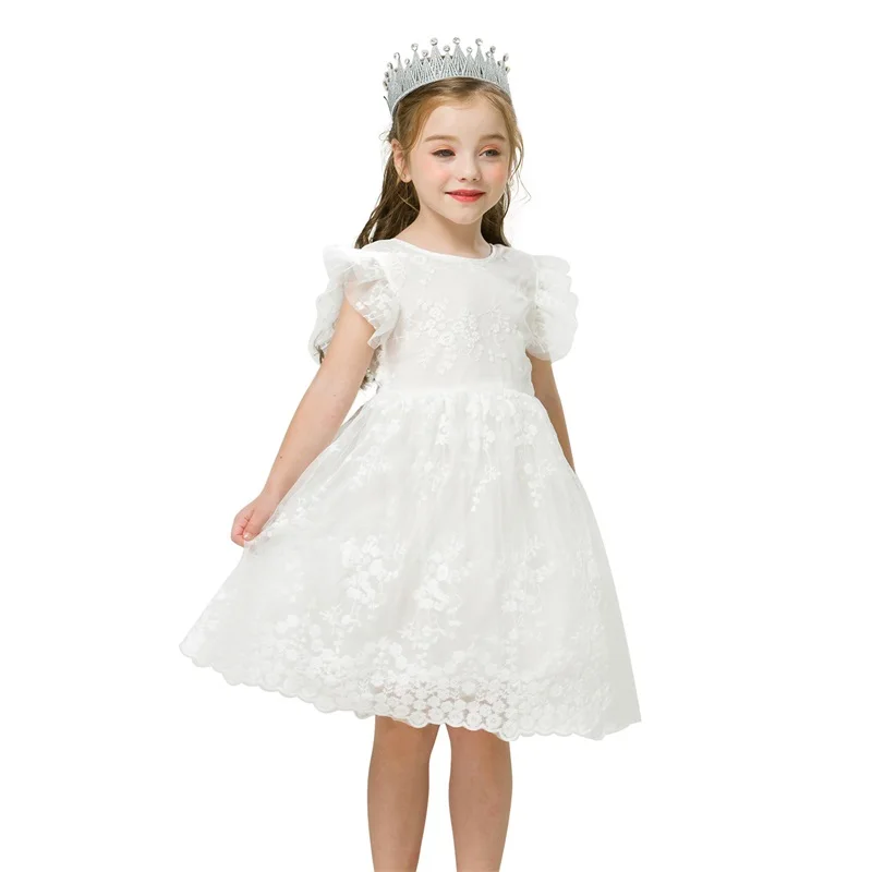Новогоднее рождественское платье для маленьких девочек рождественское платье для девочек детское хлопковое платье в горошек костюм Санта-Клауса с юбкой-пачкой для девочек - Цвет: White