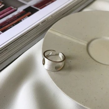 

Brushed Wide Silver Ring Series 925 Sterling Silver Wedding Ring Open Korea Jewelry Heart Ball Ot Shaped Women Silver Ring 925