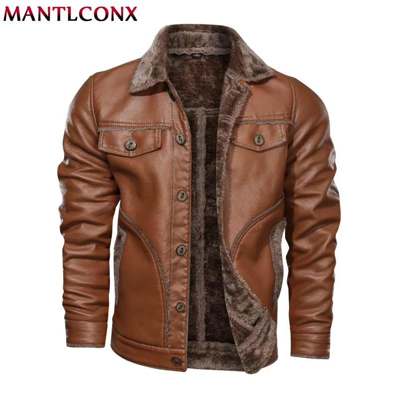 MANTLCONX, зимние мужские кожаные куртки 7XL 8XL, модные кожаные пальто, мужские ветровки из искусственной кожи, брендовая мужская куртка