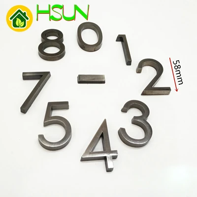 

Hotel House Number Gray Room Hotel Box Residential Quarters Household Digital Imitate Metal Plastic Doorplate Self-sticker