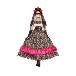 Страшный Хеллоуин Труп невесты костюм миди платье для взрослых женщин террор День мертвых куклы кости скелета черепа ужас костюм смерти