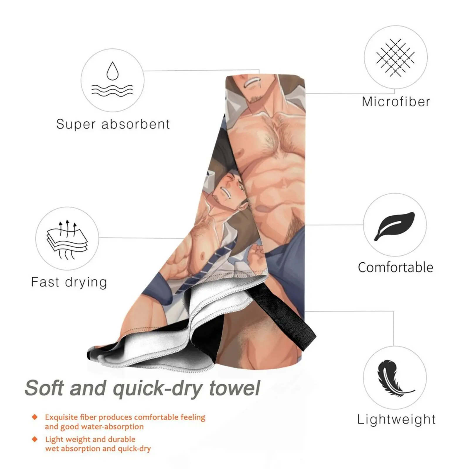Bara Sleepy Quick Dry Towel Gym Sports Bath Portable Crayon Action Anime Comic Humor Kamen Rider Manga Superheroes Tokusatsu Tv