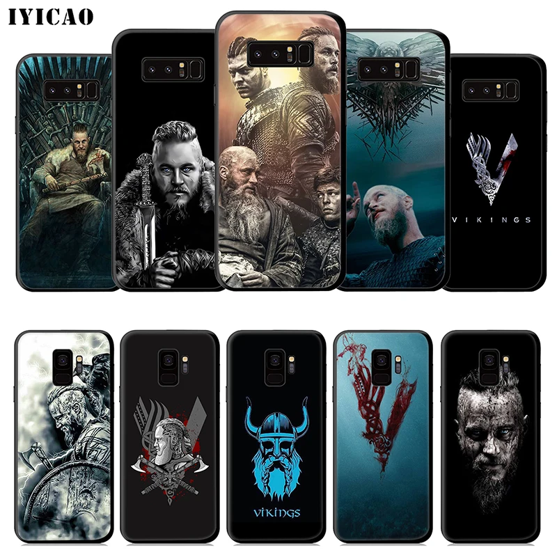 IYICAO Vikings TV Shows Soft Case for Samsung Galaxy S10e S10 S9 S8 Plus S6 S7 Edge Note 10 9 8 TPU |