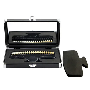 

20 Colors Teeth Whitening 3D Shade Guide Tooth Shade Chart Board Color Comparator With Mirror Dentistry Cold Light Teeth White